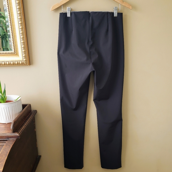 Theory Navalane Becker Skinny Pants Black Slim Fit Stovepipe Straight Trousers 4 - Picture 5 of 10